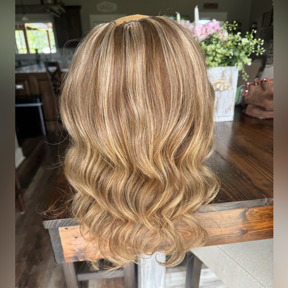 Full Shine brand human hair U part half wig 14-16in - Picture 3 of 16